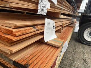 Ca. 20x Douglas wisselsponning , 18x190mm, lengte 500cm